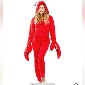 Tipsy Elves women’s lobster onesie union suit costume size medium